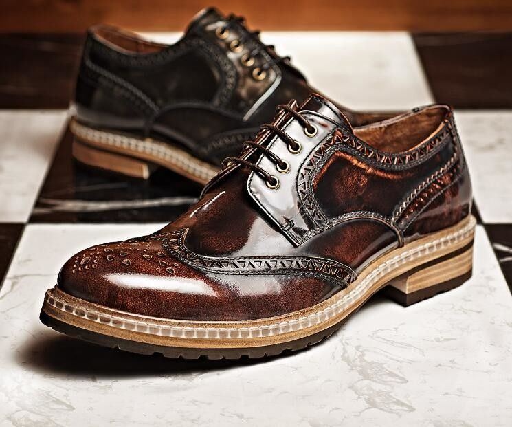 Mode Italiaanse ontwerper mannen Formele jurk schoenen Echt leer plat Luxe trouw schoenen