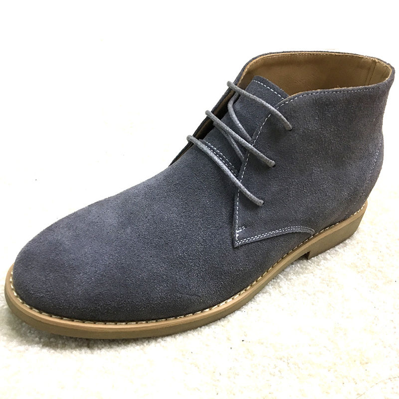 Big Size Italiaanse stijlvolle mannen suede woestijnlaarzen, winter enkel premium suede laarzen