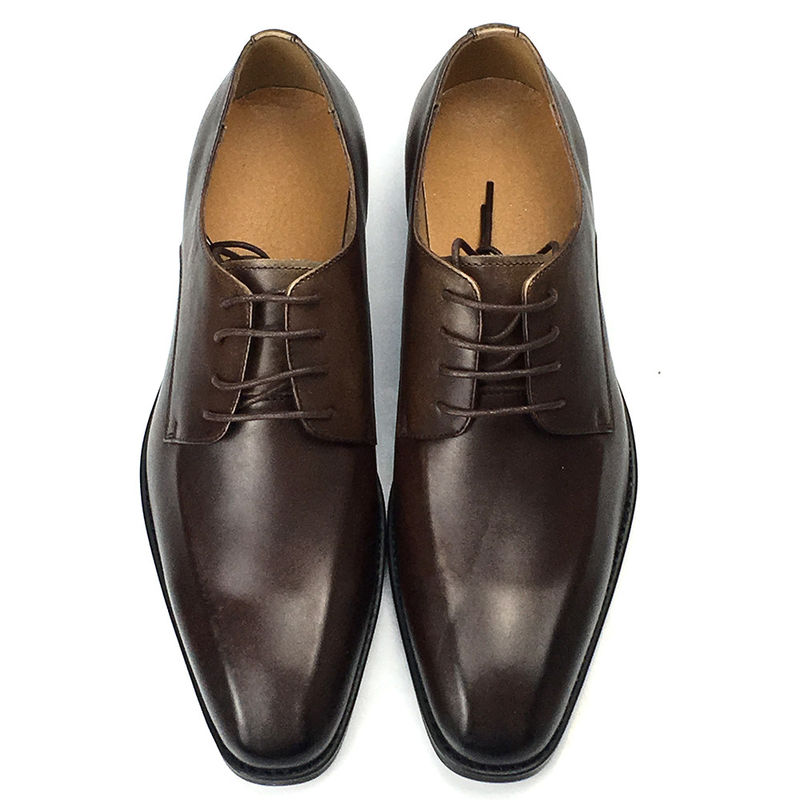 Bruine kleur Mensen Leer Casual Schoenen Lage hak Schoenen Hoogte Zakenzaken Stijl